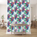 Voguish Peacocks on Flowers Wallpaper