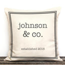 Established Personalized Decorative Canvas Throw Pillow