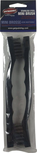 Dynamic DYN10025 Mini Wire Brush 3x7 Rows Stainless Steel, 2 Pack