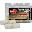 Dynamic 05317 6" x 1/2" (150mm x 12mm) Nap Yellow Stripe Mini Roller Cover (10pk)
