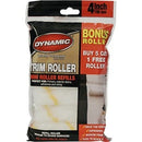 Dynamic 21264 4" x 3/8" (100mm x 10mm) Yellow Stripe Mini Roller 6Pk Zip Bag