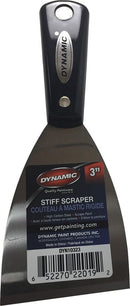 Dynamic DYN10323 Nylon Handle 3" Stiff Scraper with Carbon Steel Blade