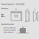 Dynasty Presto 32-Inch Vent Free Electric Firebox Insert With Multifnction Remote Control [DY-FI32D] (SAK54792)