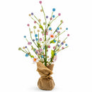 Easter Berry & Egg Floral Branch Arrangement Spring Tabletop Centerpiece with Burlap Base 17.5 Inches