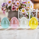 Set of 4 Multicolored Pearlized Ceramic Easter Eggs