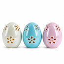 Set of 3 Pearlized Ceramic Easter Egg Lanterns