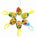 Set of 6 Chicks Vintage Style Hanging Easter Egg Ornaments