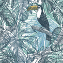 Toucan with Monstera Leaves Wallpaper