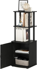 Turn N Tube Tall TV Side Table Storage 2 Tier Blackwood