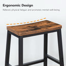 Bar Stools Set Of 2 23.6in Rustic Brown Kitchen Counter