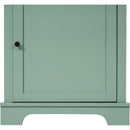 Green Triangle Tall Cabinet with 3 Drawers and Adjustable Shelves for Bathroom, Kitchen or Living Room, MDF Board with Painted Finish