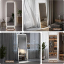 64 Inch Full Length Mirror With LED Lights Aluminum Frame 3 Color Temperatures