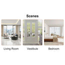 White shoe changing stool, silver metal legs, sofa stool dining chair, suitable for bedroom, fitting room, storage room, dining room, living room. 005