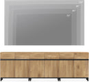 3 In 1 TV Stand For TVs Up To 110 Inch With Adjustable Shelves