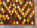 Balouch Rug 3x4, Burnt-Orange, Multicolor, Afghan Rug