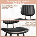 Bar Stools Set 2 24.6In Counter Height Black Faux Leather