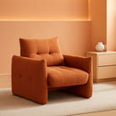 Taupe Sherpa Upholstered Accent Arm Chair Luxurious