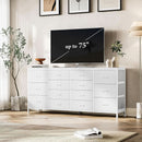 Ultramodern White 63 Inch TV Stand With Integrated Storage