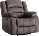 Brown Oversized Electric Recliner Chair With Plush Cushions