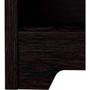 Tall Five Shelf Bookcase Espresso Oak For Living Room