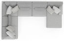 Logan - Upholstered Sectional With Comfort Coil Seating And Accent Pillows Included