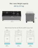 43 Inch Luxurious Velvet Storage Ottoman Bench Grey