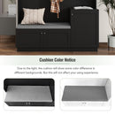 ON-TREND Elegant Design Hall Tree with Comfort and Storage Solutions, Functional Hallway Shoe Cabinet with Bench&Cushion, Modern Coat Rack with Hooks for Entryways, Black (OLD SKU: SD000026AAB)
