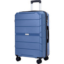 Hardshell Suitcase Spinner Wheels PP Luggage Sets Lightweight Durable Suitcase with TSA Lock,3-Piece Set (20/24/28), Blue