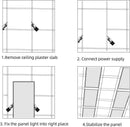 2x4 LED Flat Panel Light 4 Pack Dimmable 7800LM 5000K Ceiling Lighting Commercial Office Ready