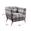 Niamey II - Accent Chair - Pattern Fabric & Metal Frame Black