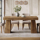 55 Inch Yellow Dining Table For Kitchen And Dining