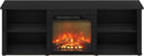 70 Inch TV Stand With Electric Fireplace Americano Finish