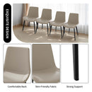 Dining Chairs 4PCS, Modern Kitchen & Dining Room Chairs, Upholstered Faux Leather Cushion Seat and Sturdy Metal Legs