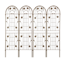 2 Pack Metal Garden Trellis 71' x 19.7' Rustproof Trellis for Climbing Plants Outdoor Flower Support Brown