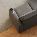 MH85.8' Sleeper Sofa, Sofa Bed - 2 in 1 Pull Out Sofa Bed with Storage Sofa, Sofa Sleeper with Pull Out Bed with Charging Port