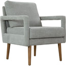 Mid-Century Armchair, 2pcs, Accent Chair with Wood Legs & Soft Cushion for Living Room, Bedroom, Home Office, Study, Grey