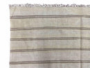 5x8 Turkish Kilim Rug, Flatweave Carpet, Striped Blanket, Southwestern Design, New, Gray, Wool, High Quality, Hand-Knotted