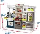 Durable Plastic Kids Kitchen Playset Bright Lights