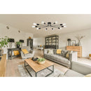 10 Light Sputnik Chandelier Black Ceiling Light Semi Flush Mount Light Ceiling Lamp