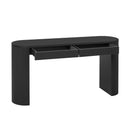 U_STYLE Sophisticated Console Table with Pine Veneer and Vertical Striped,Suitable for Entryway, Hallway, Living Room, Bedroom,Dining room