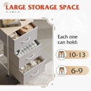 Light Grey Nightstand With 3 Drawers For Bedroom Hallway
