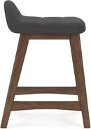 Counter Height Bar Stool Set Of 2 28.5 Inch Charcoal Brown