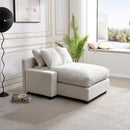 Modern Luxury Sofa Couch for Living Room Quality Chenille  Upholstery Sleeper Sofa Bed Daybed Beige Chenille