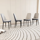 Modern Dining Chair With Cushions And Metal Legs
