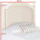 Tufted Linen Rustic Beige Headboard for Twin Beds