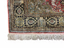 Persian Qum Silk Rug 3.8 x 5.6, Silk on Silk, Animal Pictorials, Fine 330 KPSI