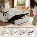 65Inch Convertible Sleeper Sofa With Adjustable Backrest