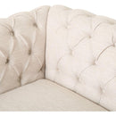 Comfy Large Sectional Sofa with Wooden Legs, Retro Style for Living Room
