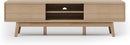 59 Inch Mid Century Modern TV Console Fluted Doors