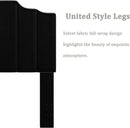 Velvet Wall Mounted Queen Size Headboard with Tufted Design